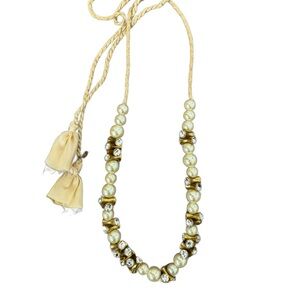 J. Crew pearl and diamond necklace